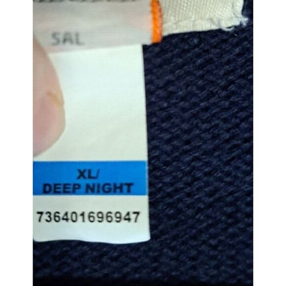 Dockers Men's Pullover 1/4 Zip 100% Cotton Long Sleeve Navy Sweater - Picture 8 of 8